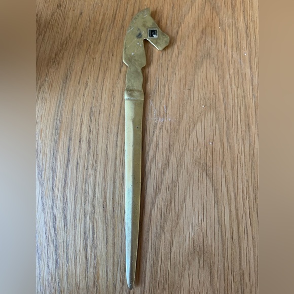 brass Accents Vintage Brass Horse Letter Opener Made In India 5 X 8